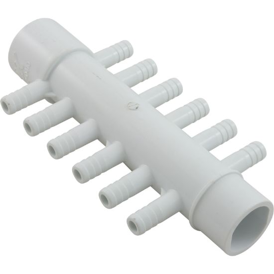 672-0410 Manifold 3/8" Barb 12 Port 1" Slip x 1" Spigot