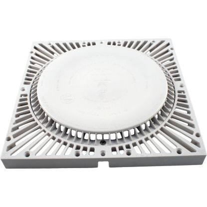 RSUN12101 Main Drain Grate 12" x 12" Square with Screws White