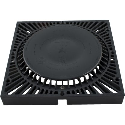 RSUN9105 Main Drain Grate 9" x 9" Square with Screws Dark Gray