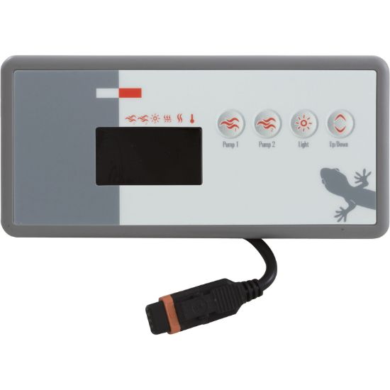  Topside Gecko in.k19 4 Button 1 Pump LED w/ Overlay