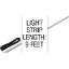 42-PLOF-RGB-270 Light Strip PAL LED 9ft w/Diffuser Lens 65ft Cord