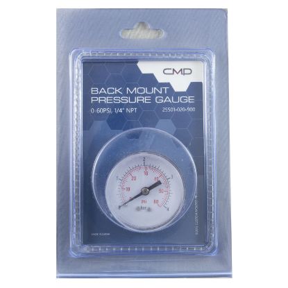 25501-020-900 0-60 Pressure Gauge With Bezel Back Mount Clam Shell Pack