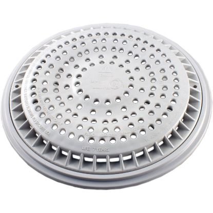 640-3110V Main Drain Grate WW Anti Vortex 10" Rnd w/Collar White
