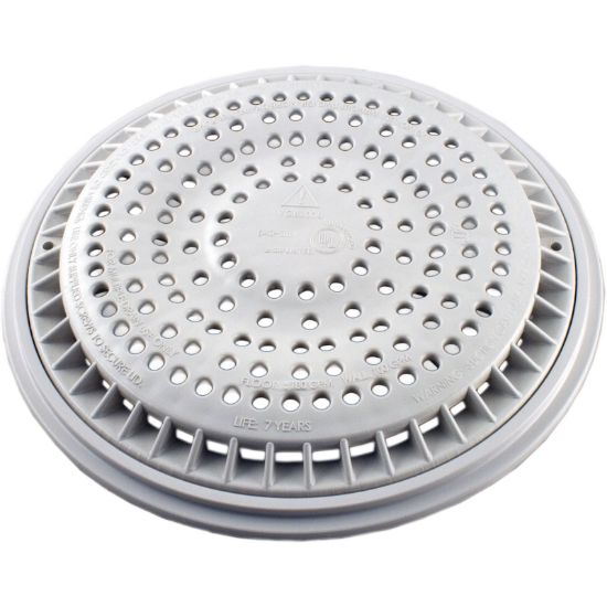 640-3110V Main Drain Grate WW Anti Vortex 10" Rnd w/Collar White
