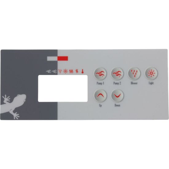 9916-100381 Overlay Gecko TSC-35-GE1 6 Button P1 P2 Bl Lt