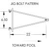 LM-J8 Mounting Jig Inter-Fab 8 foot LaMesa/LosArcos with Bolts