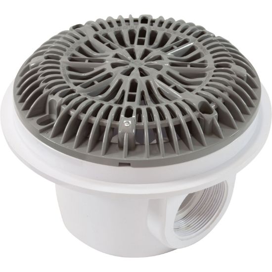 25519-001-000 Hw Gunite Pool Main Drain (2In Thread So 2In Thread Bo) Gra