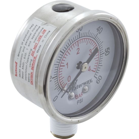 830-3000 Pressure Gauge Waterway 1/4