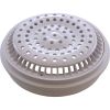 640-2340 V Main Drain Grate WW Anti Vortex 8" Rnd w/Long Collar Wht