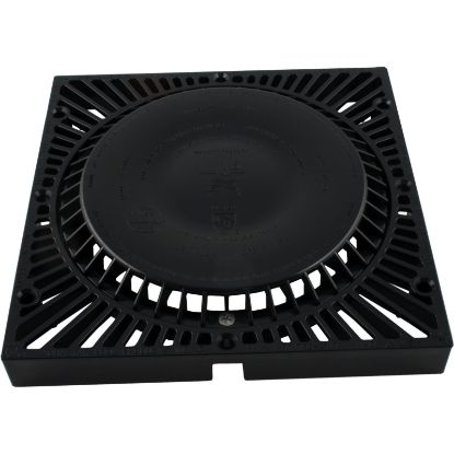 RSUN9102 Main Drain Grate 9" x 9" Square with Screws Black