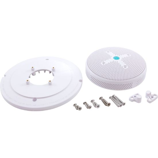 R8HP101 Main Drain Grate Retro 8" Rnd Sumpless w/Hardware White