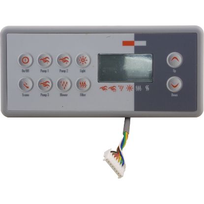 0201-007153 Topside Gecko TSC 8/K 8 10 Button 3 Pump Large Rec LCD