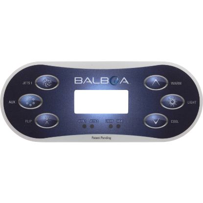 12101 Overlay HQ-BWG TP600P1AuxFlip Lt Temp LCD blu/wht