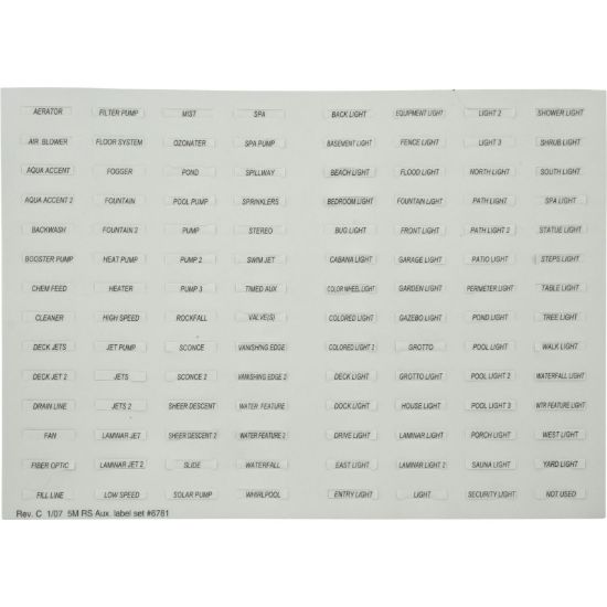 6578 Mounting Kit Zodiac Jandy AquaLink All Button Control