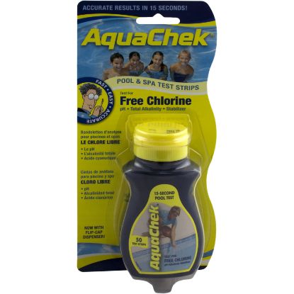 511242A Test Strips AquaChek Yellow 4-in-1 Free Chlorine 50 ct