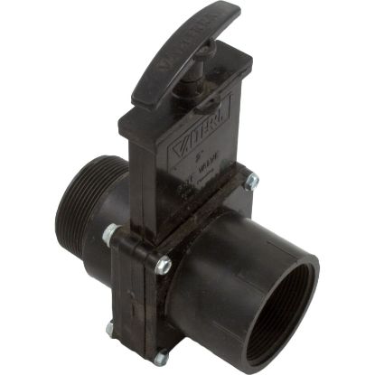 7208 Gate Valve 3 pc Valterra 2"fpt x 2"mpt 40psi Black