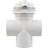 600-3060 Diverter Valve WW 2" 2 Port Top Mount Notched White