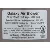 6518120F Blower Air Supply Galaxy Pro 2.0hp 115v 10.0A Hardwire