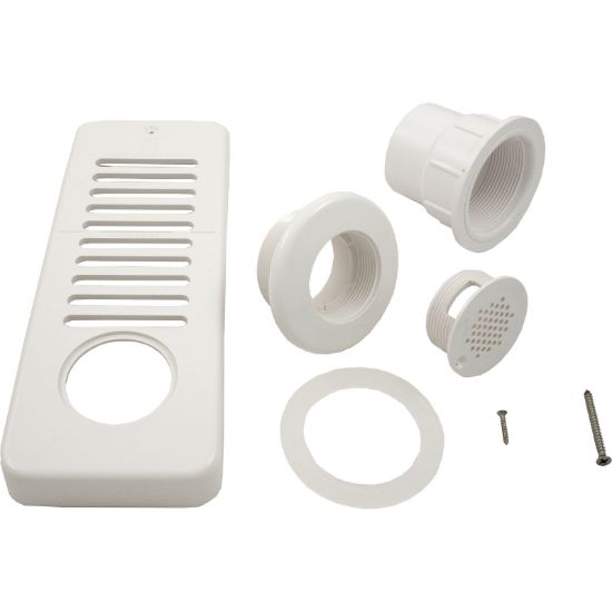 10-6500WHT Skimmer Complete Balboa HydroAir Spa Strip w/Str Nut Wht