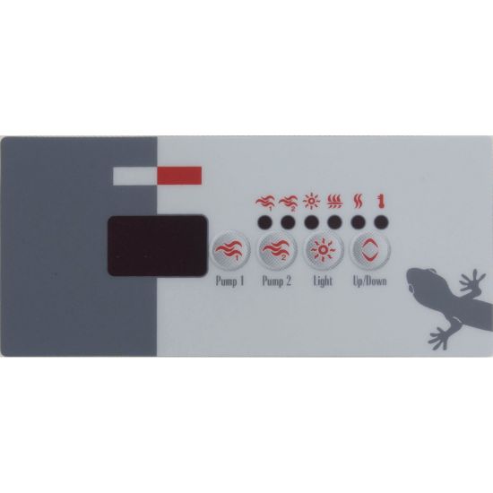 9916-100240 Overlay Gecko TSC-18-GE2 4 Button P1 P2 Light