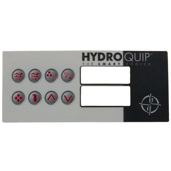 80-0211 Overlay Hydro-Quip HT2 8 Button Large Rec wht/blk