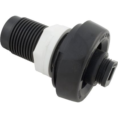 640-2001 Spa Drain/Fill Valve WW 1-5/8" ACME threaded x 1"s Black