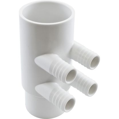 WM2XSP-4 Manifold 3/4" Barb 4 port Flow Thru 2" Slip x 2" Spigot