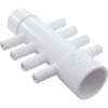 672-4340 Manifold 3/8" Barb 8 Port Flow Thru 1" Slip x 1" Spigot