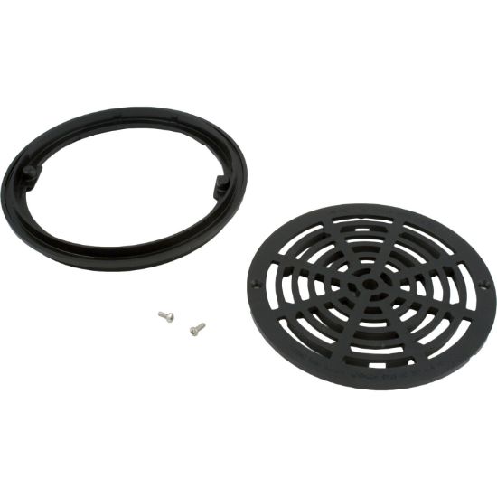 640-2331 Main Drain Grate Waterway with Collar Black