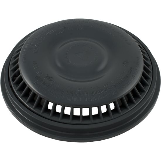 640-2319-DKGV Main Drain Grate WW Anti Vortex 8" Rnd w/Collar Dk Gry