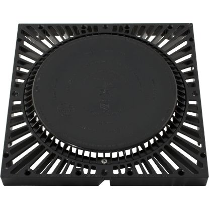 RSUN12102 Main Drain Grate 12" x 12" Square with Screws Black