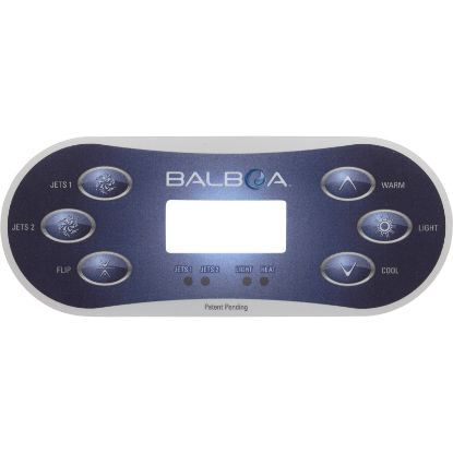 12198 Overlay HQ-BWG TP600 P1P2 FlipLt Temp LCD blu/wht