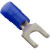  Flanged Fork Terminal 16-14 AWG #8 Stud Blue Quantity 25