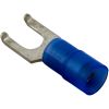  Flanged Fork Terminal 16-14 AWG #8 Stud Blue Quantity 25