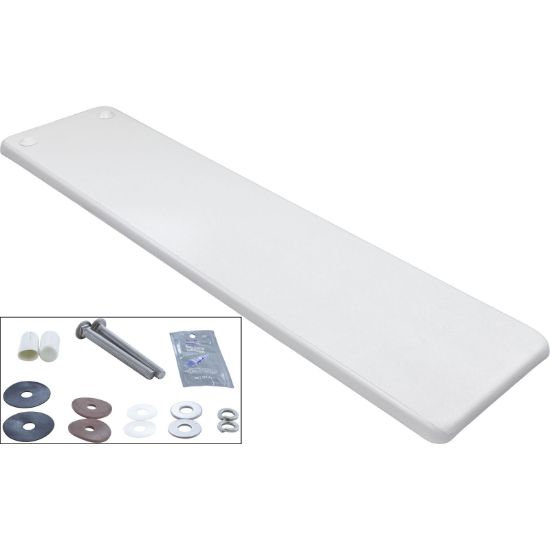 DB6WW Dive Board Inter-Fab Duro-Beam 6ft Wht w/Top Tread Hdwr