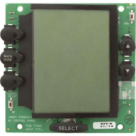 R0550800 PCB Assy Zodiac Jandy AquaLink OneTouch LCD Black Buttons