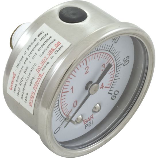 830-4000SS Pressure Gauge Waterway 1/4