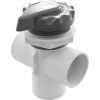 600-3057 Diverter Valve WW 2" 2 Port Top Mount Scalloped Gray