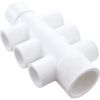 672-4440 Manifold 1/2" Slip 6 Port Flow Thru 1" Slip