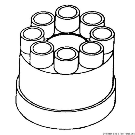 672-4750 Manifold 3/4" Slip 8 Port Transition 2" Slip