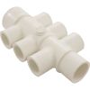672-4440 Manifold 1/2" Slip 6 Port Flow Thru 1" Slip