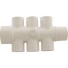672-4440 Manifold 1/2" Slip 6 Port Flow Thru 1" Slip
