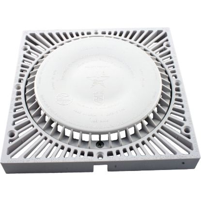 RSUN9101 Main Drain Grate 9" x 9" Square with Screws White