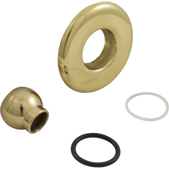 10-3955M PB Escutcheon BWG/HAI Slimline Smth w/Dir Eyeball Brass