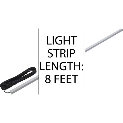 42-PLO-F-RGB-8 8' PAL Color LED Optics Feature Strip Lt 24vDiff Lens 65'