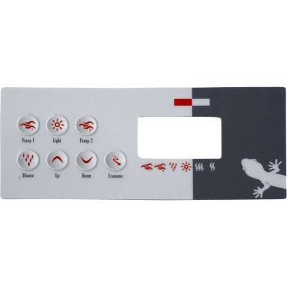 9916-100331 Overlay Gecko TSC-8-GE2 7-Button P1 P2 Bl Lt