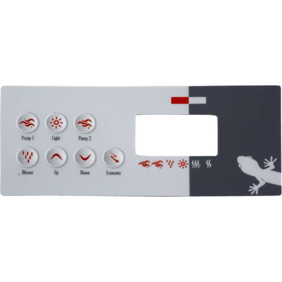 9916-100331 Overlay Gecko TSC-8-GE2 7-Button P1 P2 Bl Lt