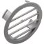 1-1-175 Zodiac Leaf-B-Gone Concrete Wall Fitting Grate Light Gray
