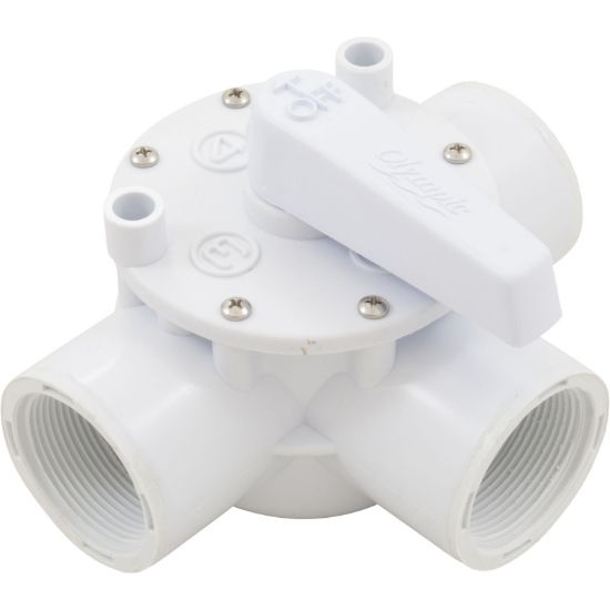 AFT100T Diverter Valve Olympic 1-1/2"fpt 3-Way White