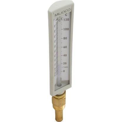 600133 Thermometer Raypak Brass Vertical Display